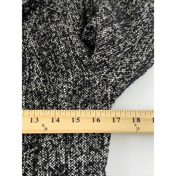 BOGO Express Wool Blend Pea Coat Black White Button Jacket Collared Short Small - Picture 10 of 11